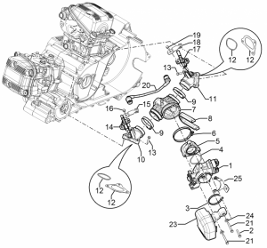 Engine - Throttle Body - Injector - Union Pipe