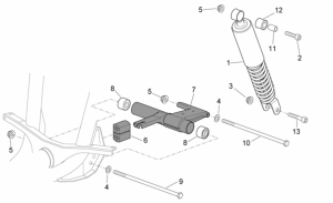 Frame - R.Shock Absorber-Connect. Rod