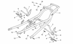 Frame - Rear Footrests