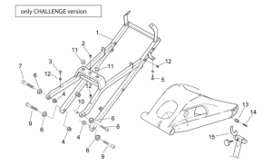 Frame - Saddel Supp./Swing Arm-Chall.Vers.