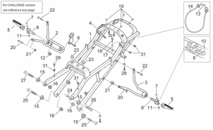 Frame - Saddel Support - Rear Foot Rests