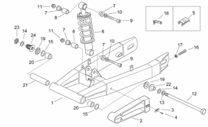 Frame - Swing Arm - Shock Absorber