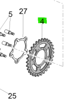 Aprilia - Chain ring OEM 42T SPROCKET