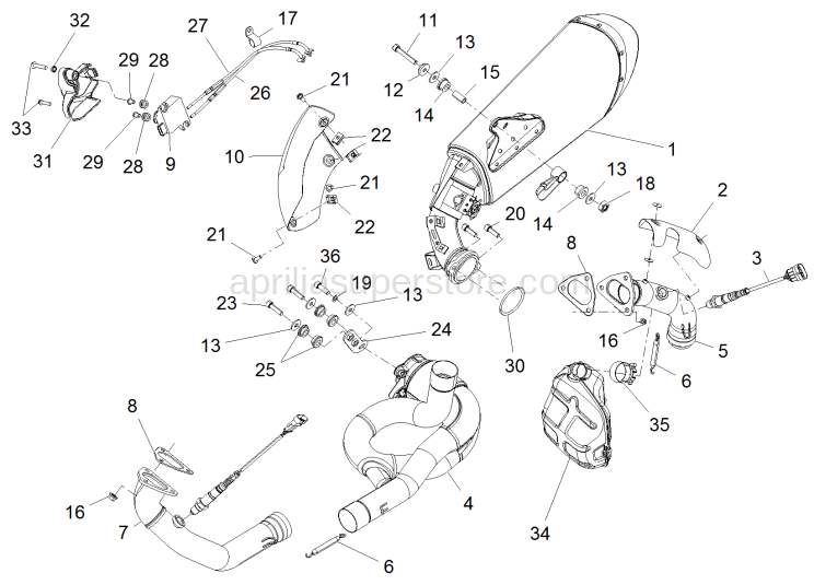 rear exhaust manifold