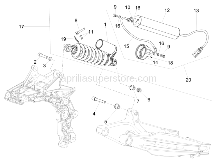 Rear shock absorber