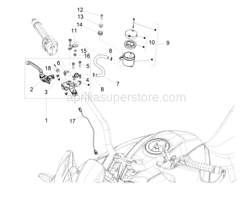 Front master cilinder, SUPERSEDED TO PART #2B003785