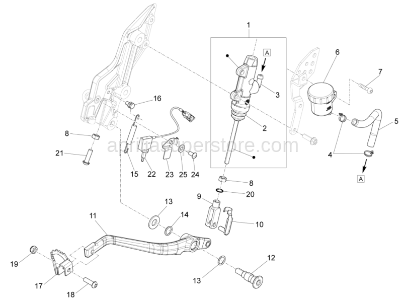 Rear brake lever