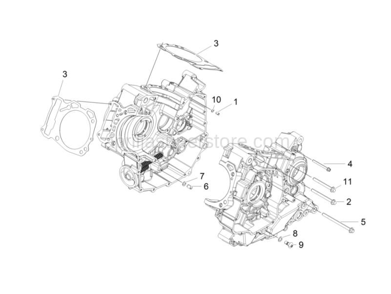 Crankcase - cylinder gasket, S 0.7