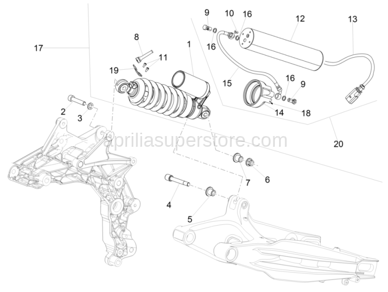 Rear shock absorber