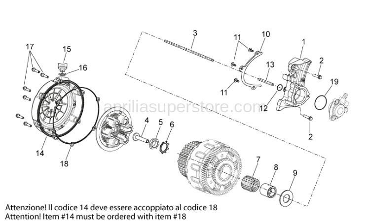 Clutch cover cpl., black