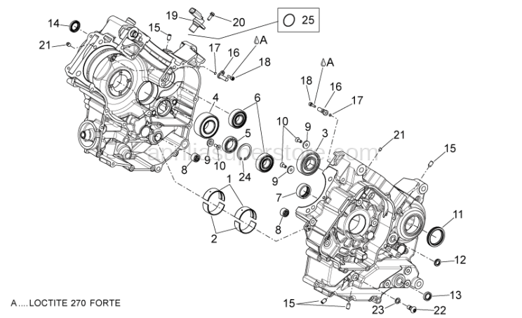 Bearing half-shell catC giallo