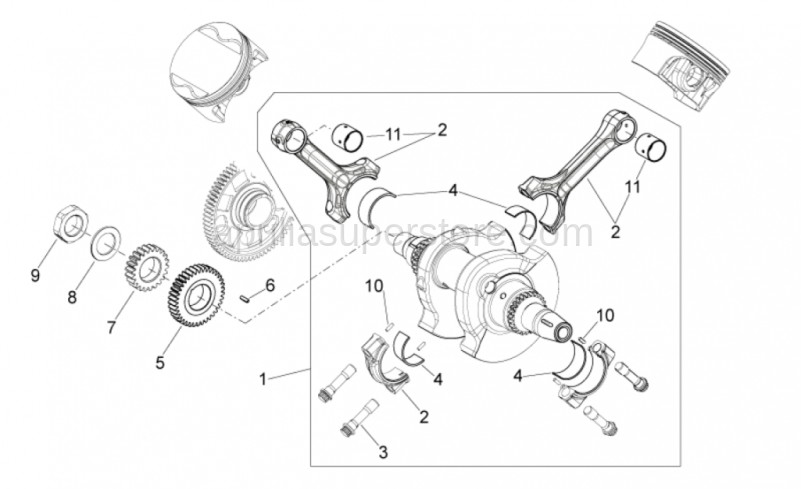 Connecting rod cpl. catB bianco