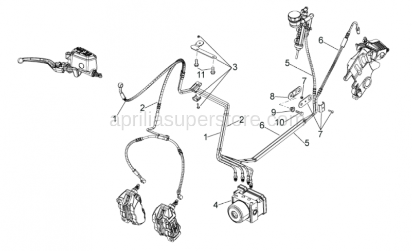 Rear brake hose