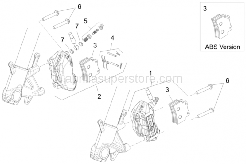 LH front brake caliper