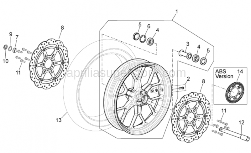 Front wheel, black