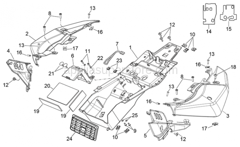 Lat.battery support rubber