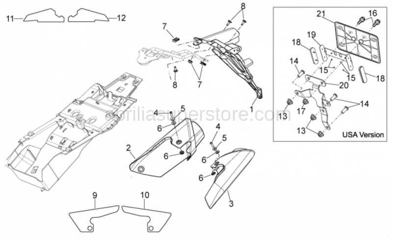 RH silencer cover