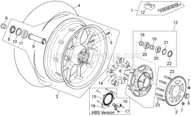 Chain ring Z=44 AL