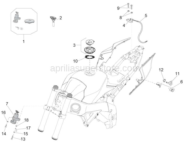 "Aprilia" key with transpo.