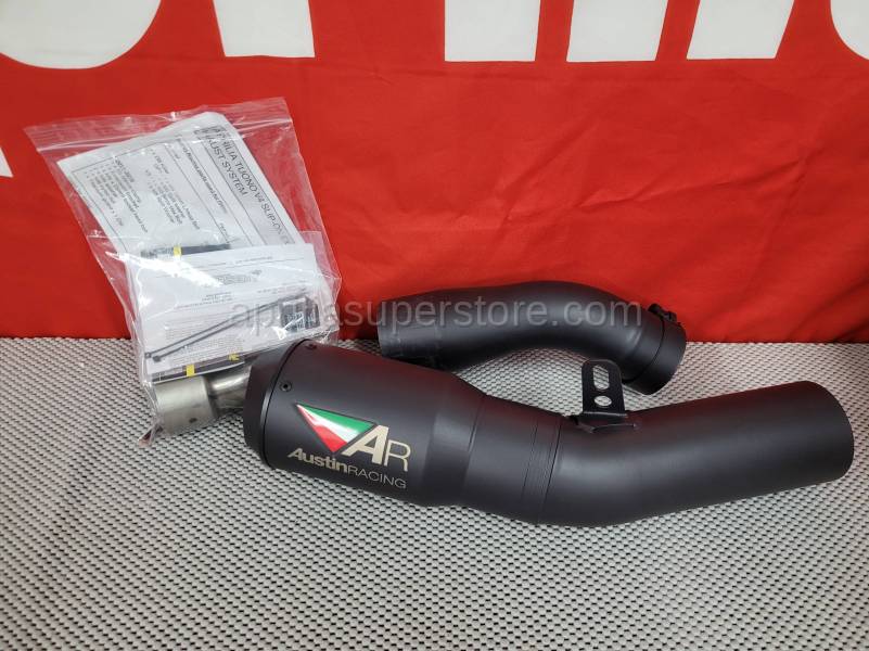 Austin Racing Exhaust - Austin Racing GP1R TUONO V4 1100 Black Can / Black Pipe