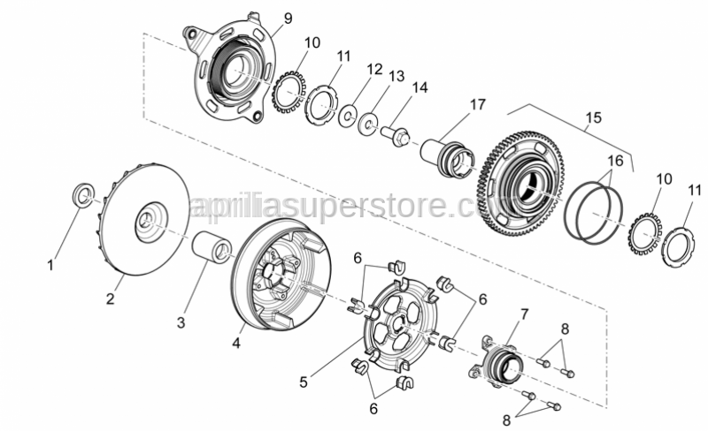 Aprilia - BALL BEARING HOUSING WITH I.P.