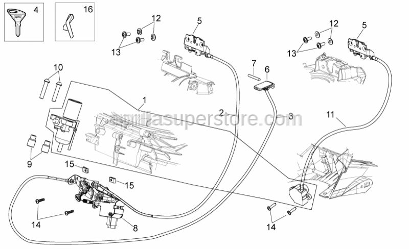 Aprilia - LOCKS FOR VEHICLES 2R