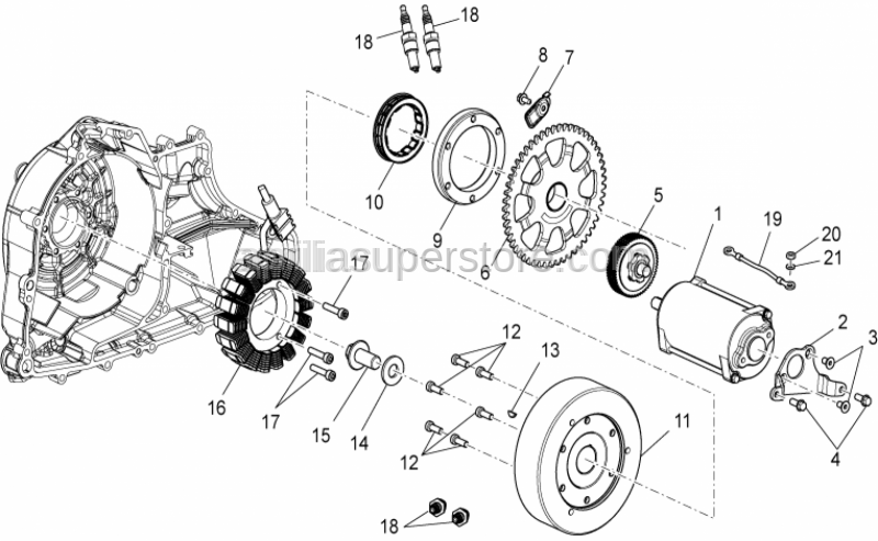 Aprilia - Starter motor