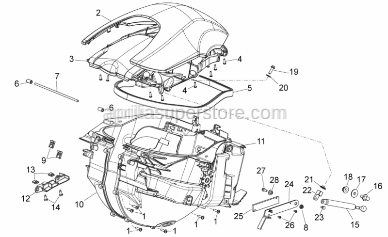 Aprilia - Phillips screw, SWP M5x20