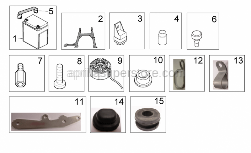 Aprilia - plastick brakeline clamp