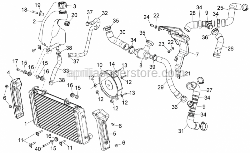 Aprilia - Screw w/ flange M6x12