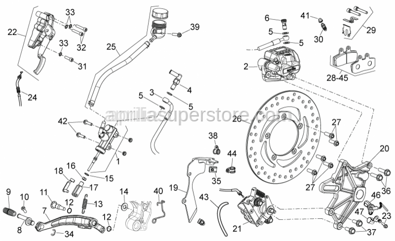 Aprilia - Rear brake caliper support