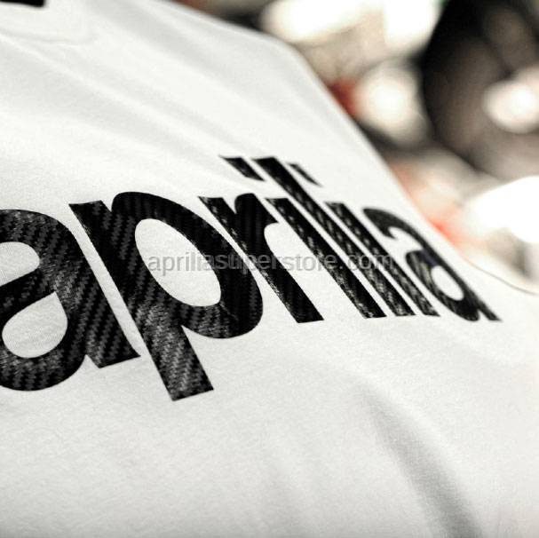 Aprilia - Collection 2012 T-Shirt Black With Carbon Logo Size -S -M -L
