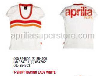 Aprilia - T-SHIRT RACING LADY WHITE - S -M -L