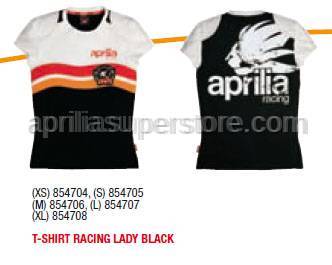 Aprilia - T-SHIRT RACING LADY BLACK - XS -S