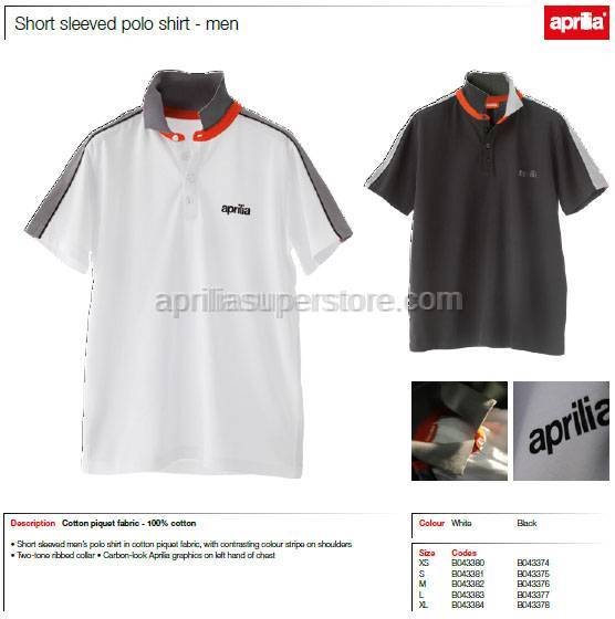 Aprilia - Polo-shirt short sleeve black S
