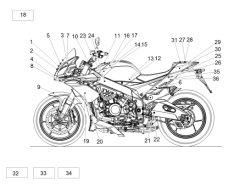 FRAME - PLATE SET AND DECAL - Front fairing glass decal
