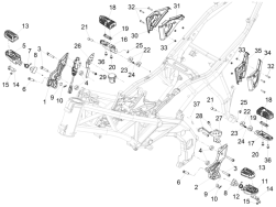 RH front footrest bracket