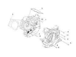 Crankcase - cylinder gasket, S 0.7