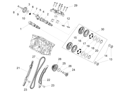 Camshaft dual gear