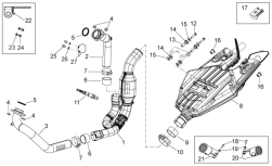 Rear exhaust pipe