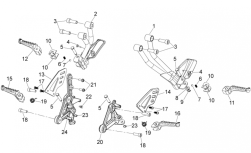 Rear footrest, LH