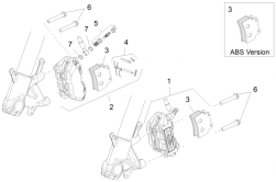 Front brake caliper, gold