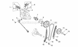 Engine - Rear Cylinder Timing System - Aprilia - Chain guide plate