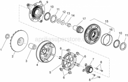 Engine - Transmission I - Aprilia - Hex screw M6x22