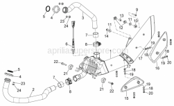 Frame - Exhaust Unit - Aprilia - Self-locking nut M8