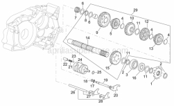 Engine - Gearbox Driven Shaft - Aprilia - Int. notched washer D7