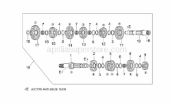 Engine - Gear Box - Aprilia - 2nd pinion gear z=16