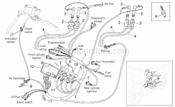 Frame - Rear Electrical System - Aprilia - Injection wiring