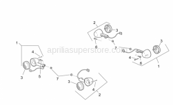 Frame - Turn Indicators - Aprilia - screw 2,9x32