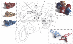 Accessories - Acc. - Cyclistic Components Ii - Aprilia - Baffle screws, red Ergal
